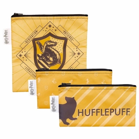 New Bumkins x Harry Potter Hufflepuff Snack Bag Set. BNIP. - Picture 1 of 7